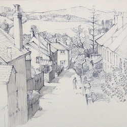 Collage, sketches, watercolours and other work by Moira Mellor
